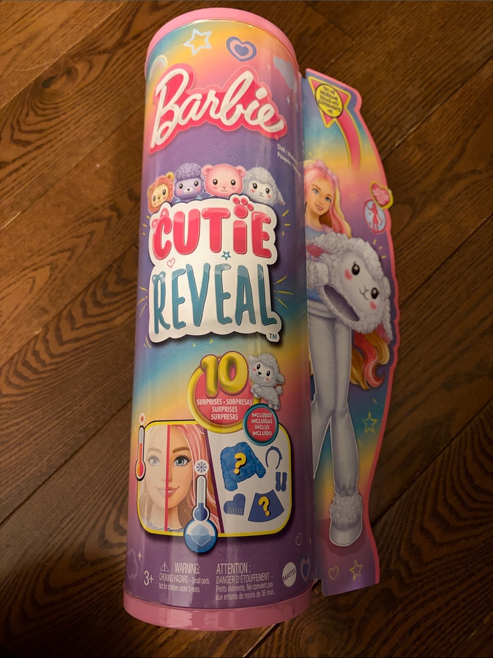 Barbie Cutie Reveal Surprise Tube - Pink Purple Rainbow
